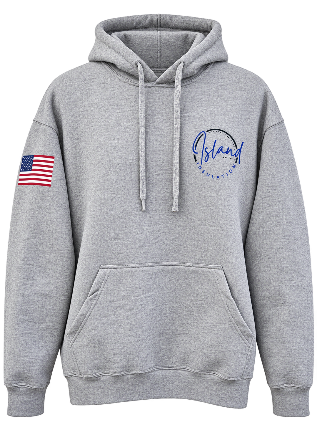 Gray custom hoodie front