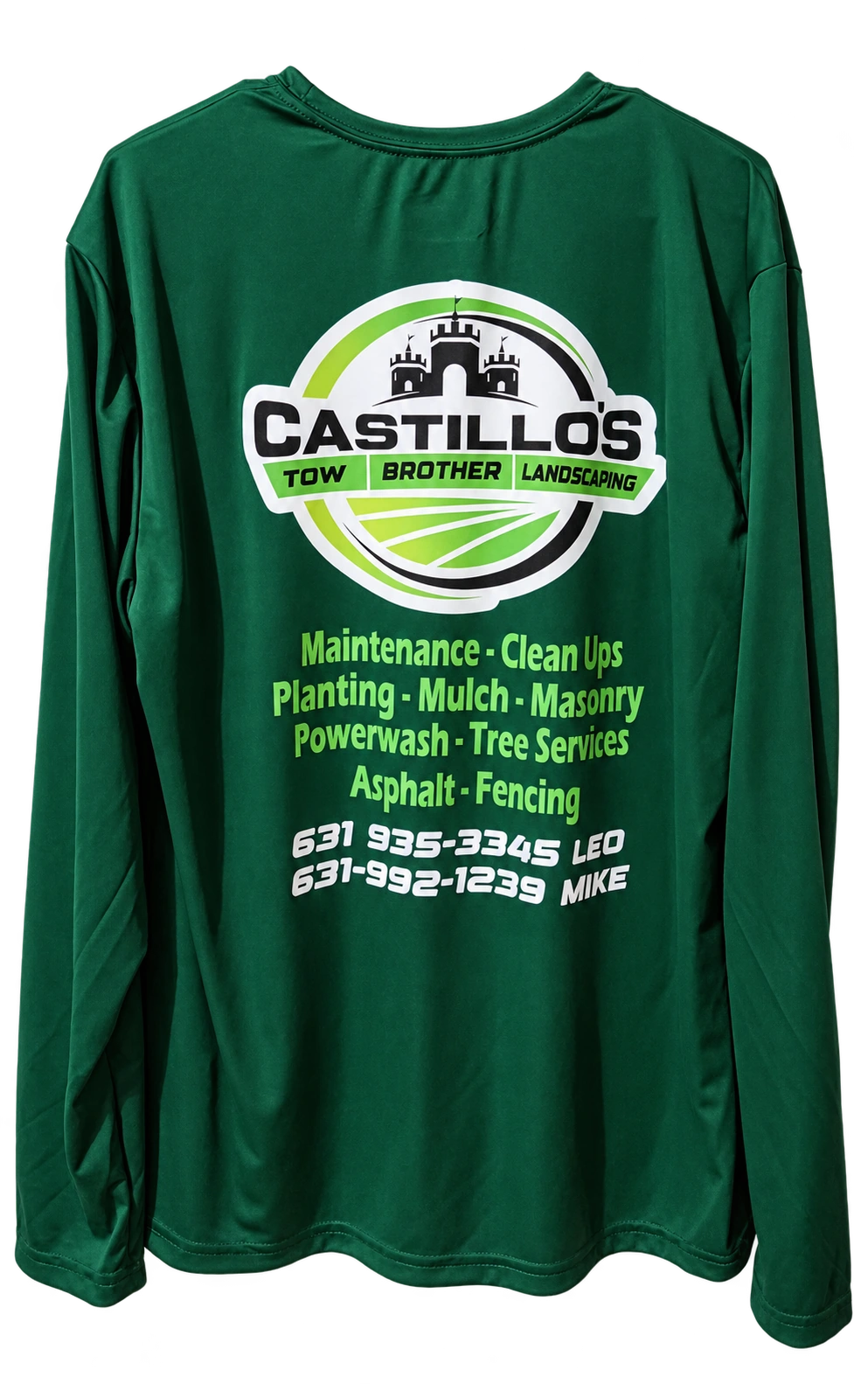 Castillos Landscaping — Back: Custom apparel