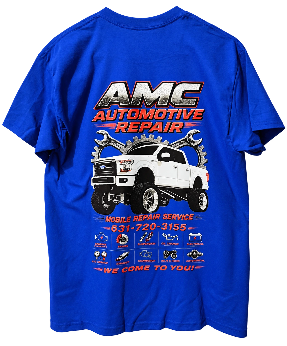 AMC Automotive Repair — Back: Custom apparel