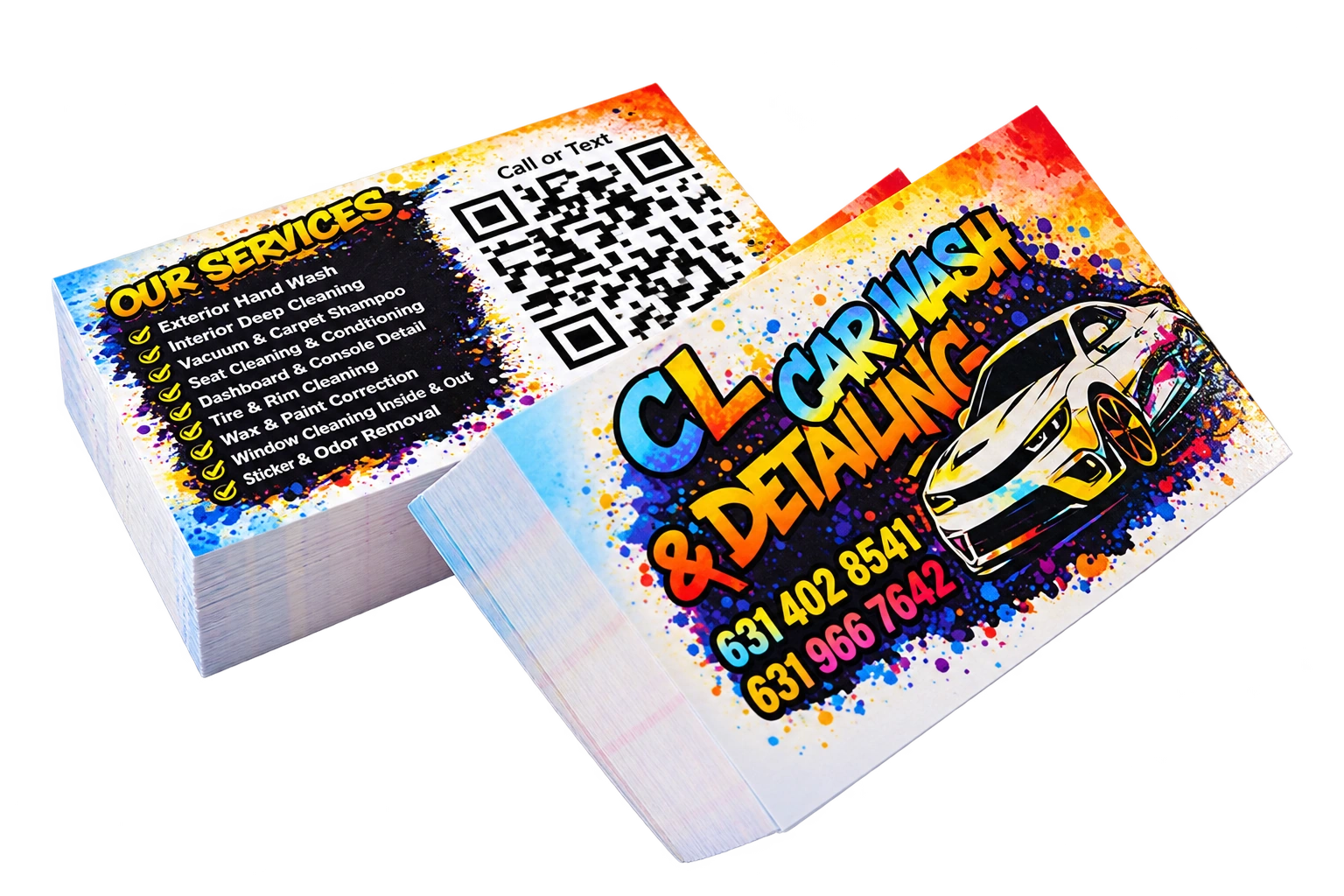 CL Carwash & Detailing — Business cards: Business printing