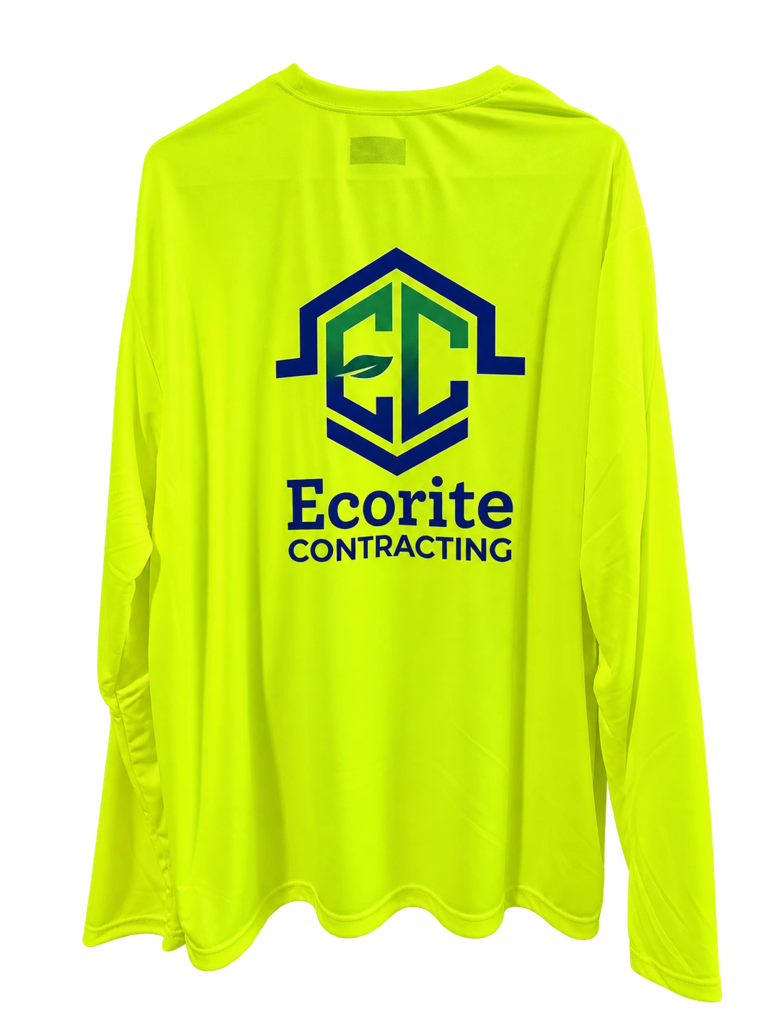 Ecorite Contracting — Shirt back: Custom apparel